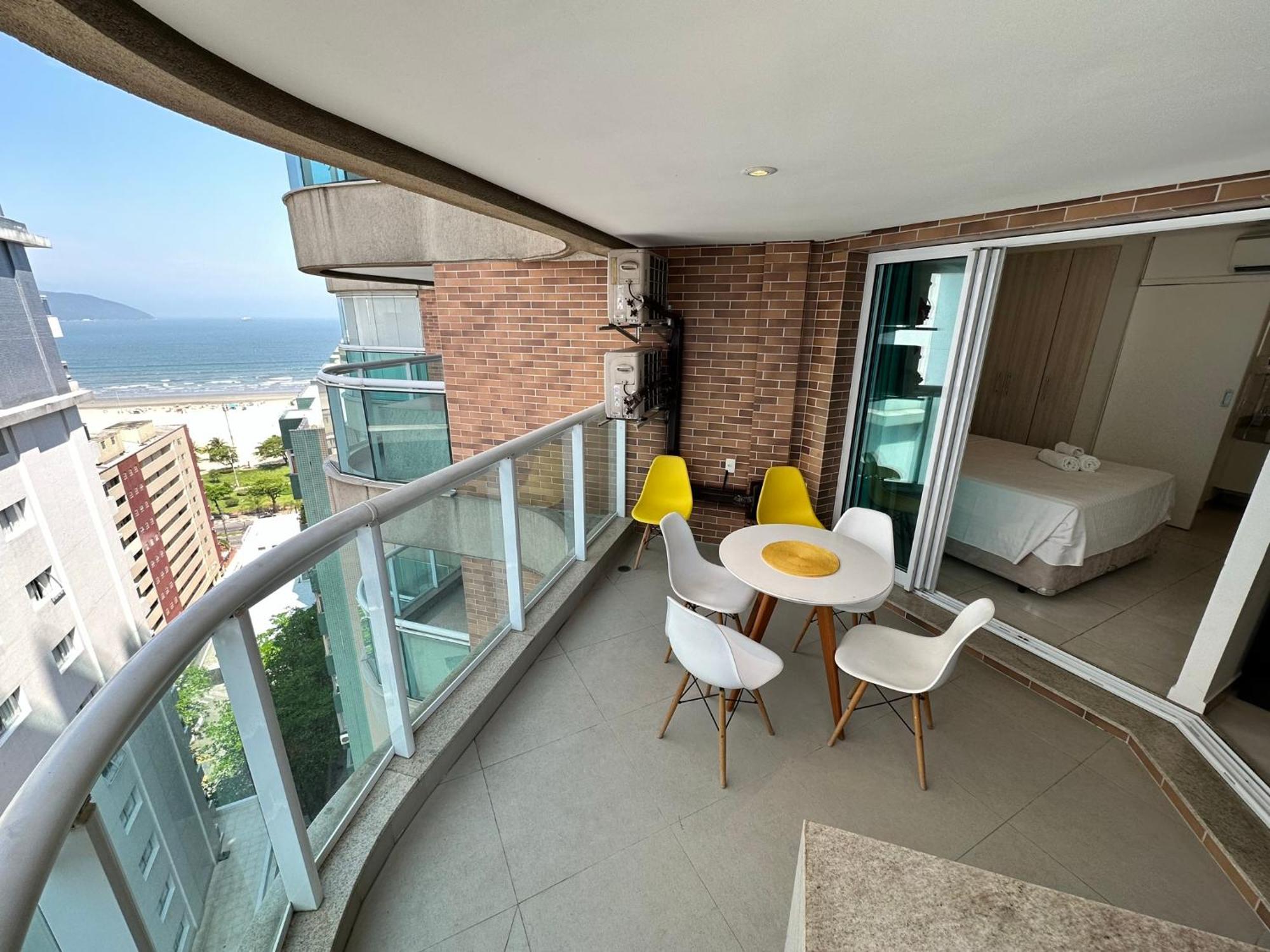 Estanconfor Santos Com Vista Mar 6 Ac Garagem Alto 17º Andarアパートメント エクステリア 写真